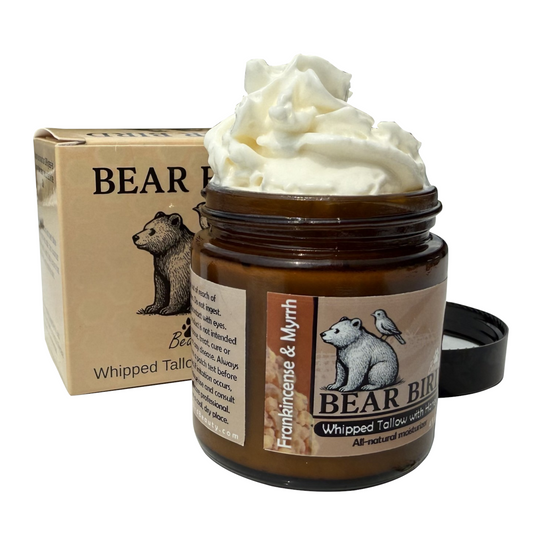 100% Whipped Grass-Fed Tallow and honey 4 oz Frankincense and Myrrh