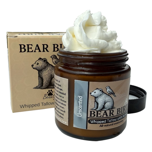 100% Whipped Grass-Fed Tallow and honey 4 oz Unscented