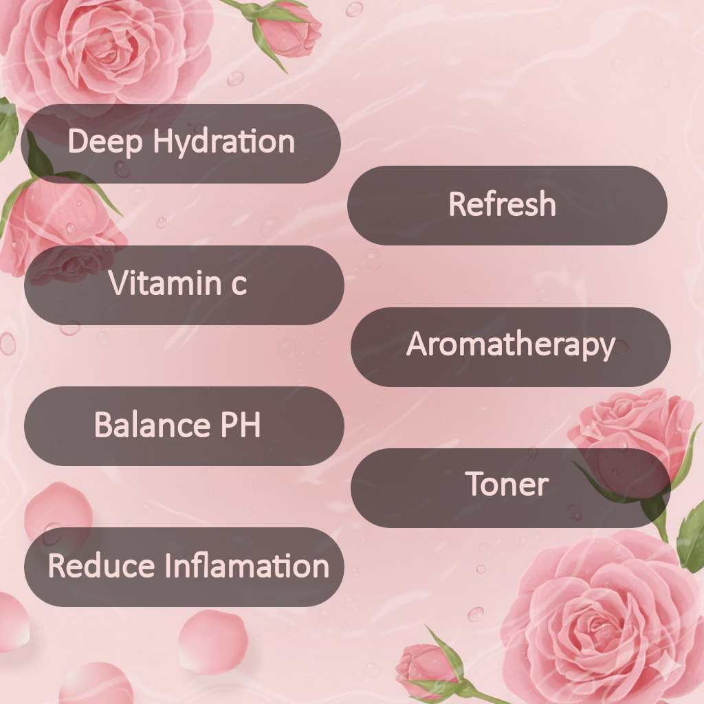 Rose Hydrosol Rose water organic 8 oz