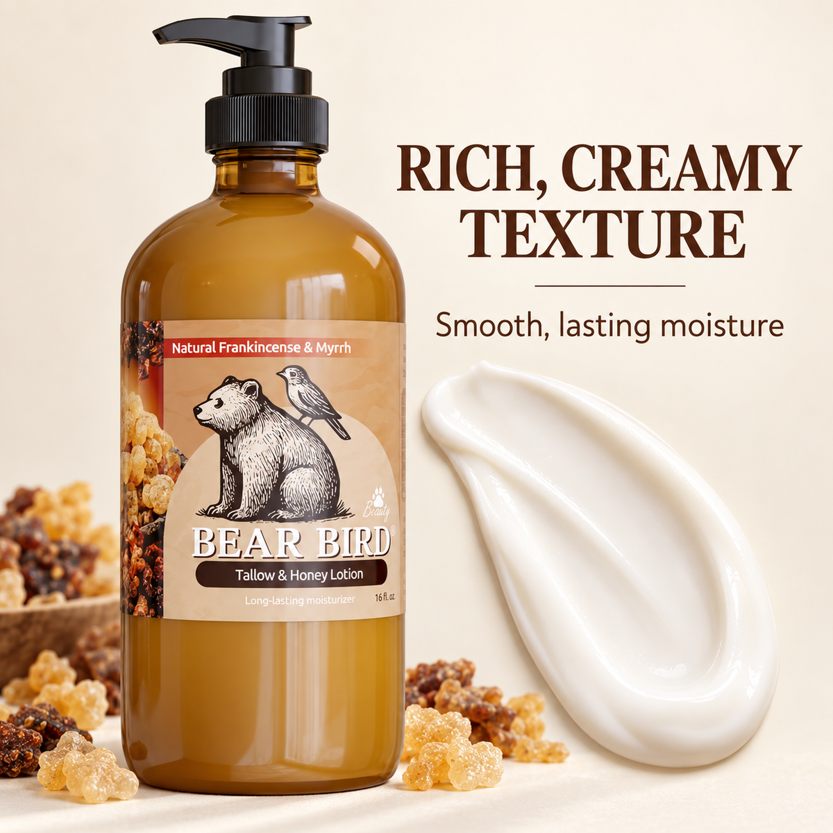 tallow lotion, cream, body, natural, organic, non-toxic grass-fed, olive oil, raw honey