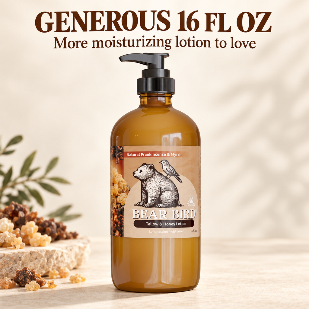 tallow lotion, cream, body, natural, organic, non-toxic grass-fed, olive oil, raw honey