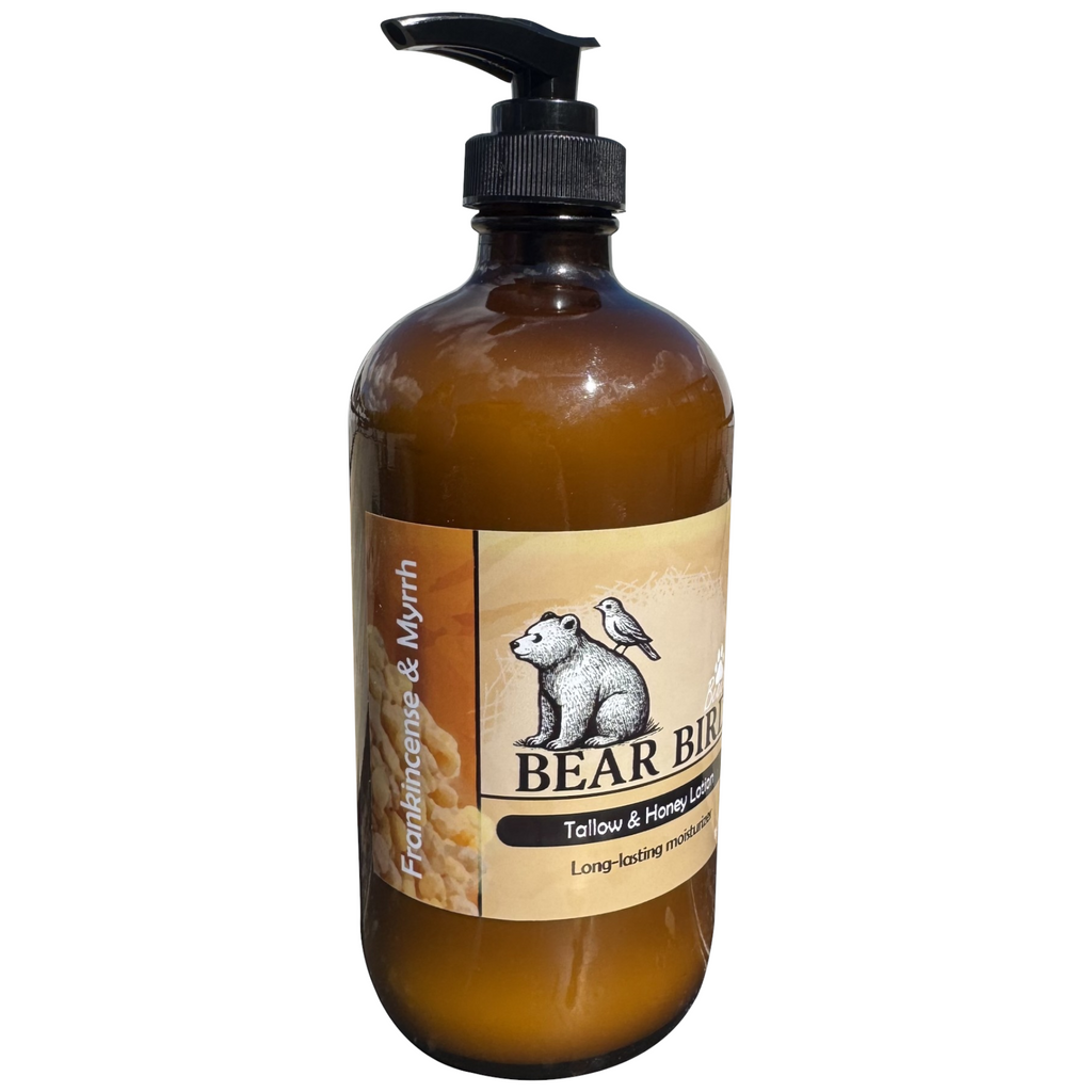 Frankincense and Myrrh Bear Bird Tallow & Honey Lotion
