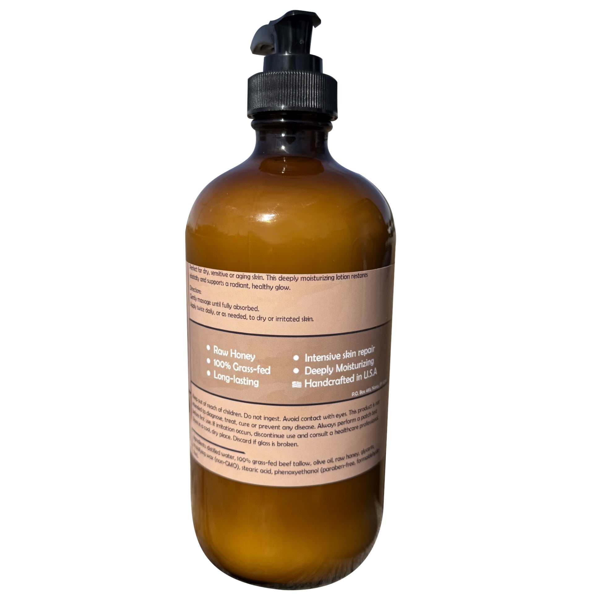 all natural body lotion, dry skin, Grass- fed tallow 