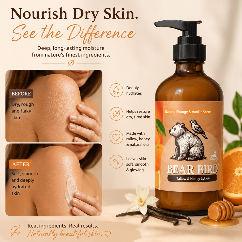 Tallow body lotion, cream, balm, Dy Skin. Anti-ageing, Creepy skin, All natural, Dry skin, rough feet, Hand, Olive oil, Raw honey, Winter itch, sensitive skin,