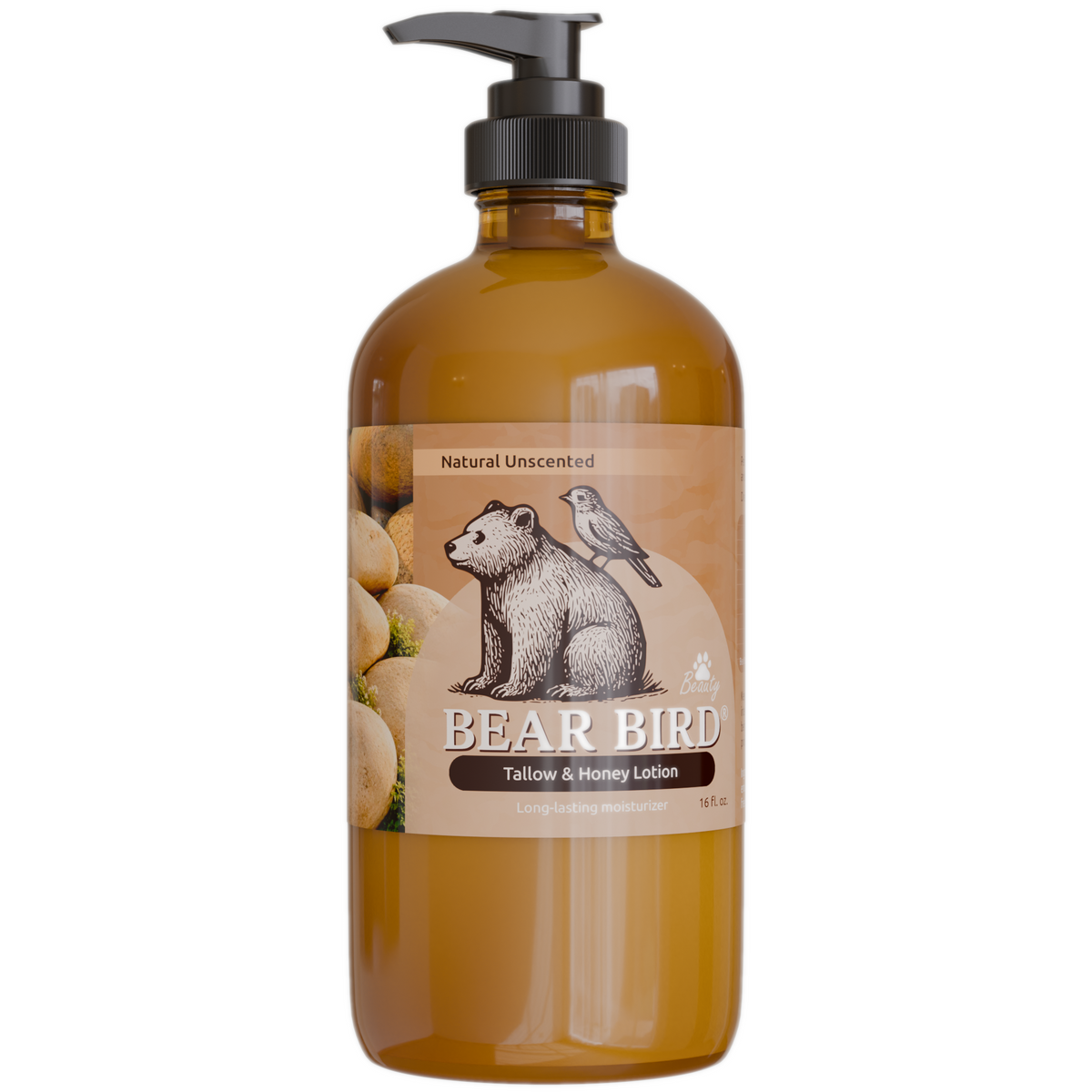 all natural tallow and honey lotion, olive oil glass amber bottle moisturizer, dry skin 